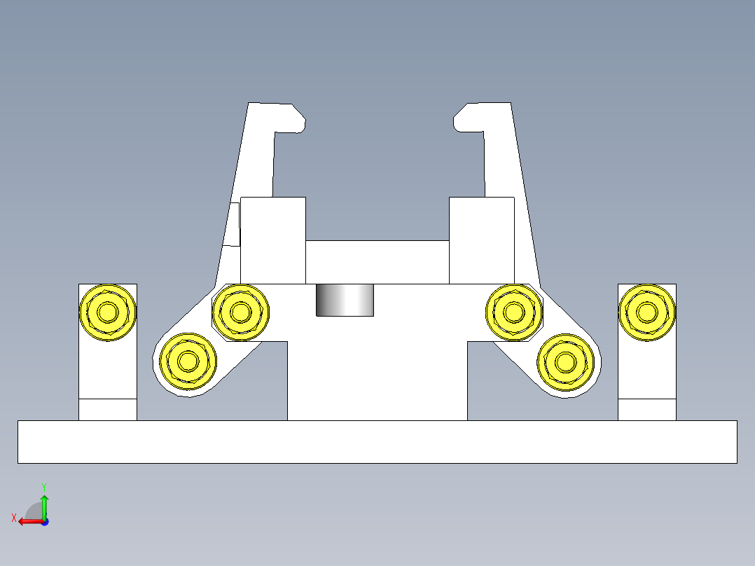 工件夹紧解除机构后视图