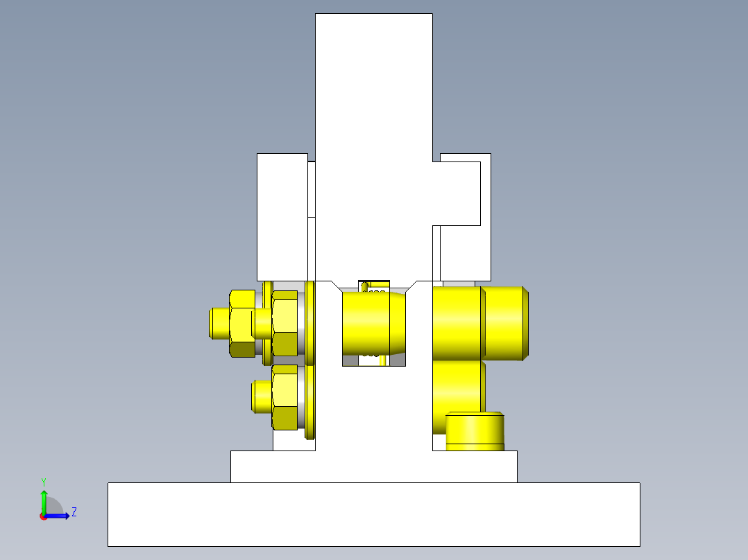 工件夹紧解除机构左视图