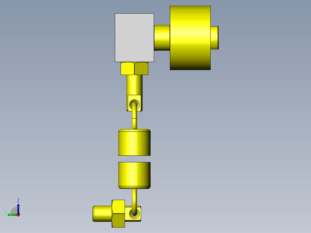 皮带张力装置（使用弹簧）左视图