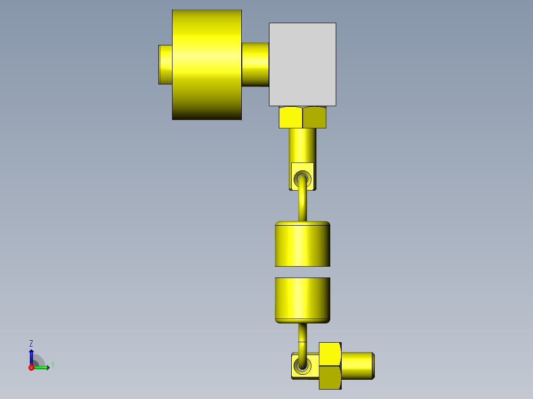 皮带张力装置（使用弹簧）右视图
