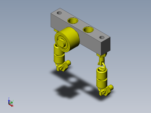 皮带张力装置（使用弹簧）正等轴测缩略图