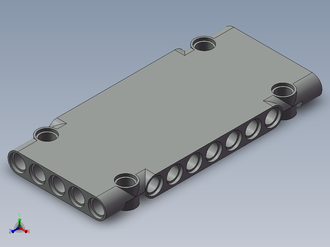 乐高灰色面板正等轴测图
