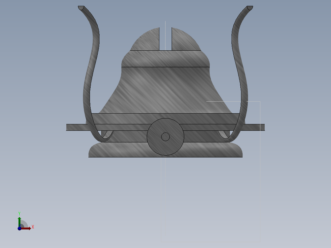 煤油灯3D模型前视图