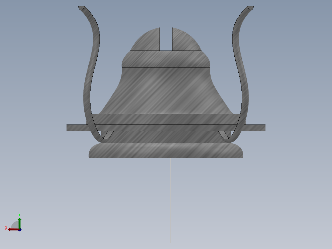 煤油灯3D模型后视图
