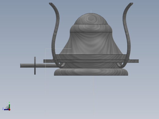 煤油灯3D模型右视缩略图