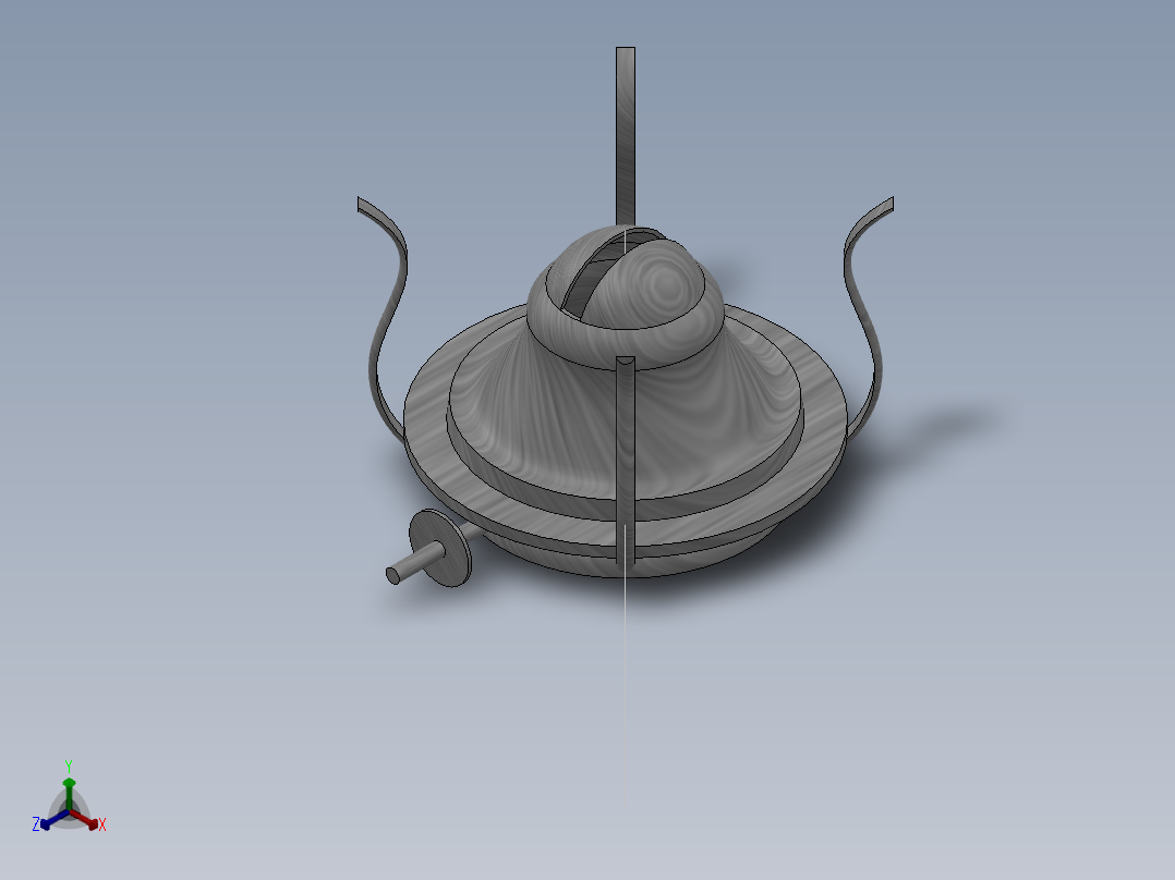 煤油灯3D模型正等轴测图