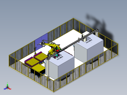 加工中心上下料机器人码垛系统