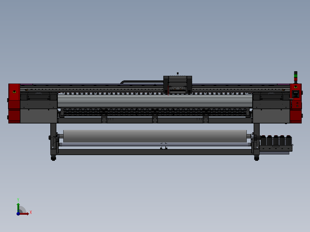 ZY13039 数码喷绘打印机-可打印3米3幅宽前视图