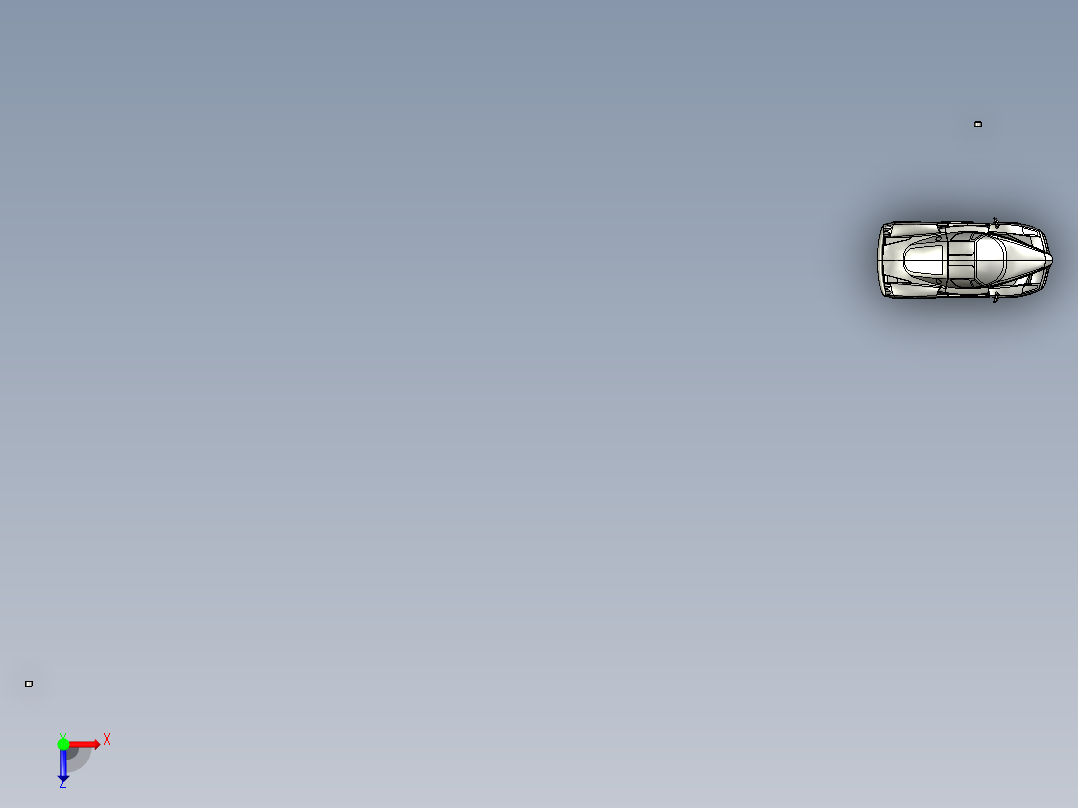 法拉利Solidworks实体模型俯视图