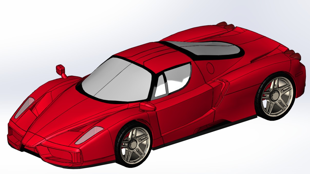 法拉利Solidworks实体模型