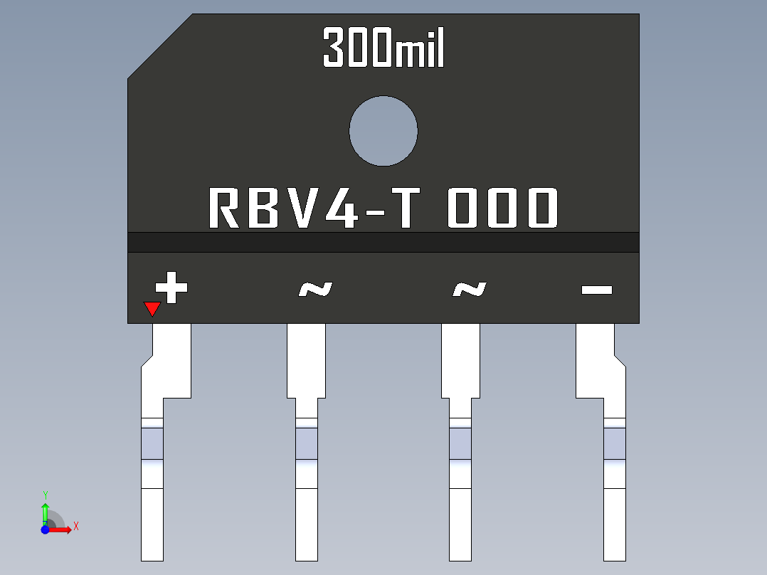 桥式整流器-RBV4-T前视图