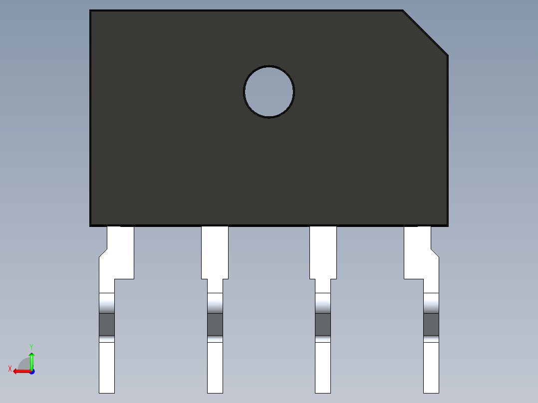 桥式整流器-RBV4-T后视图