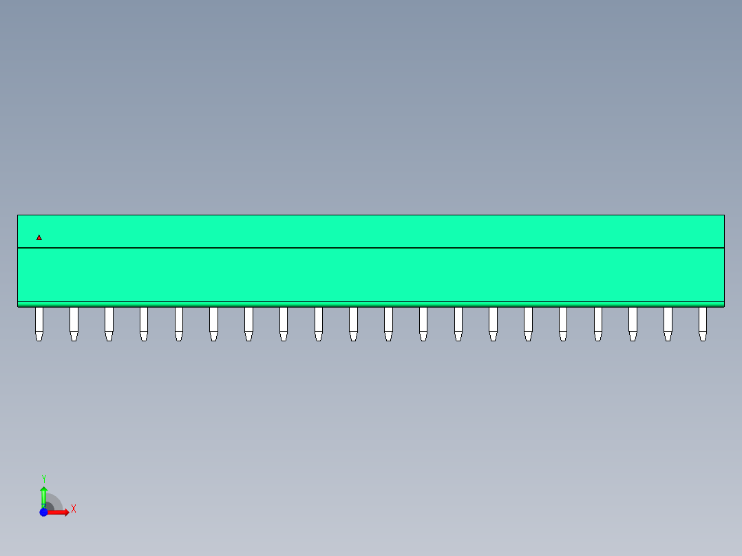 DEGSON 15EDG 系列 3.5mm 插拔式接线端子 FullPack-15EDGVC-3.5-20P-14-00AH前视图