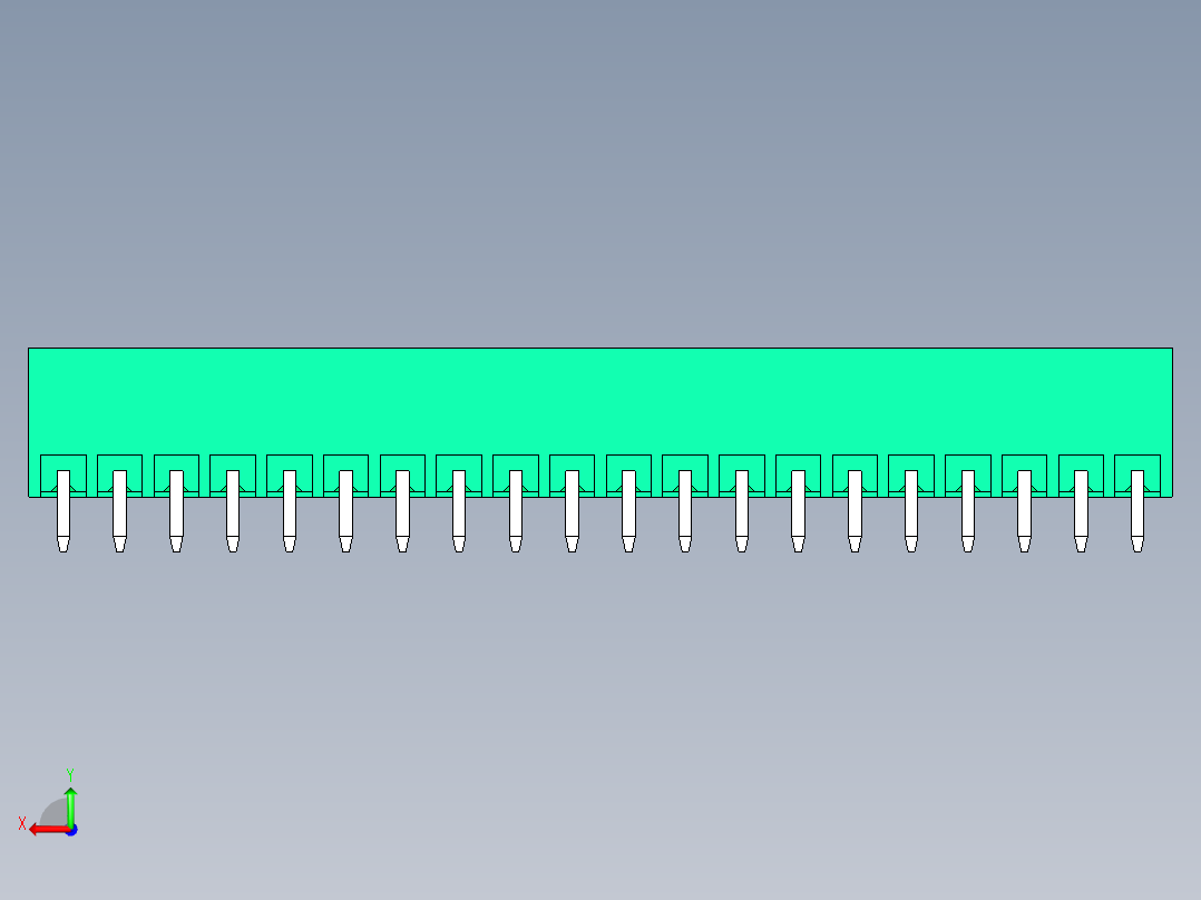 DEGSON 15EDG 系列 3.5mm 插拔式接线端子 FullPack-15EDGVC-3.5-20P-14-00AH后视图