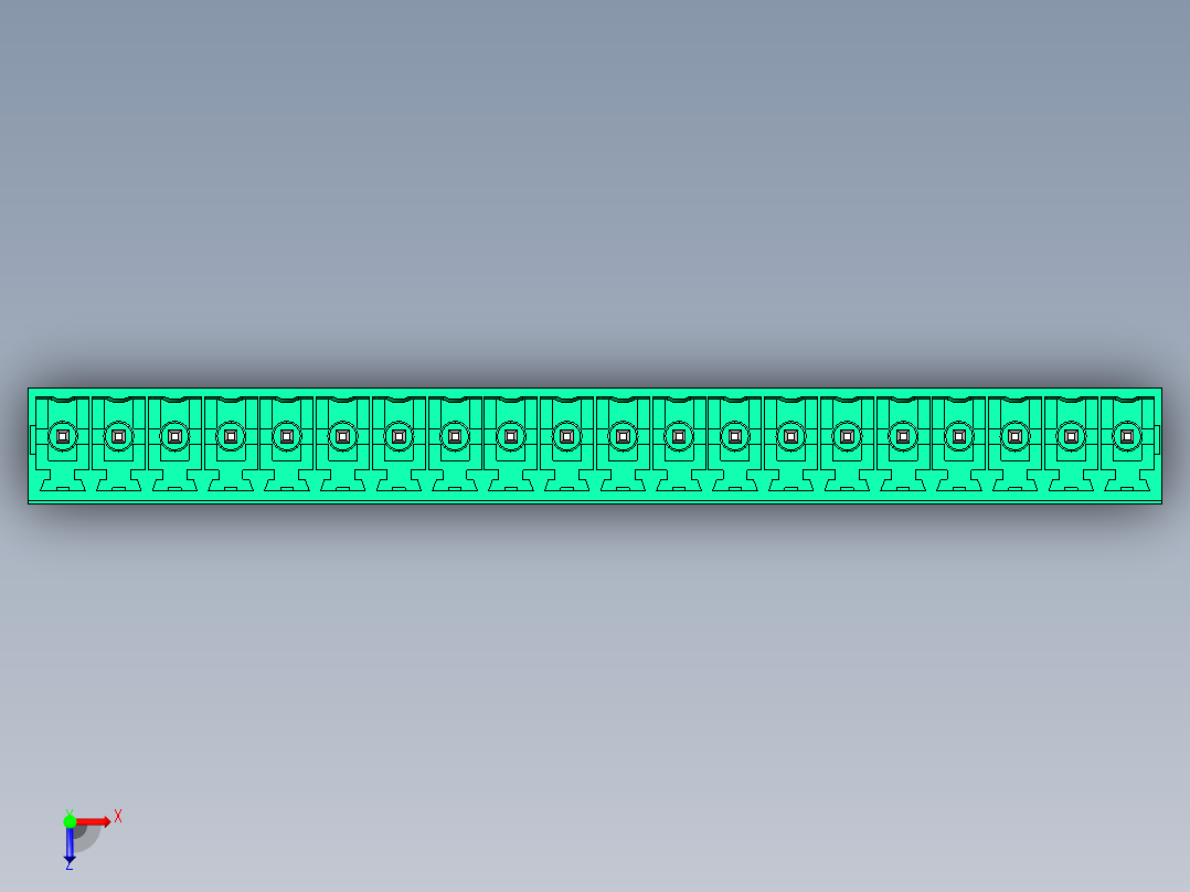 DEGSON 15EDG 系列 3.5mm 插拔式接线端子 FullPack-15EDGVC-3.5-20P-14-00AH俯视图