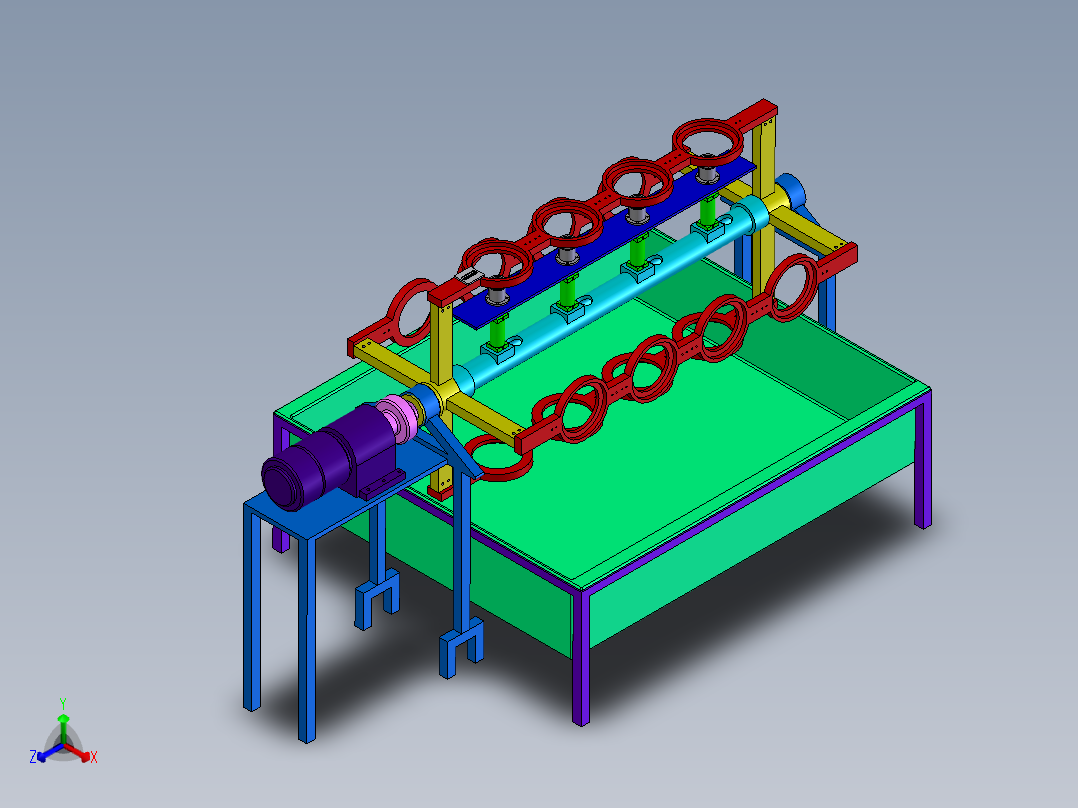 扎啤桶清洗设备设计【全套CAD及三维图===145306===600主视图