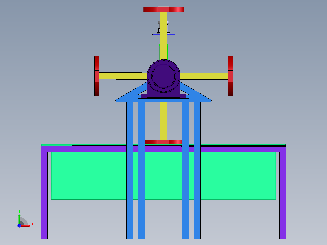 扎啤桶清洗设备设计【全套CAD及三维图===145306===600前视图
