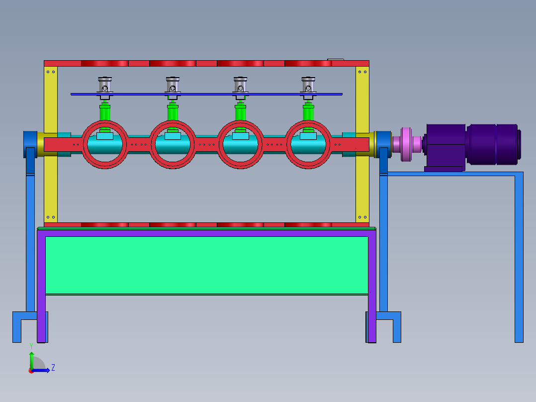 扎啤桶清洗设备设计【全套CAD及三维图===145306===600左视图