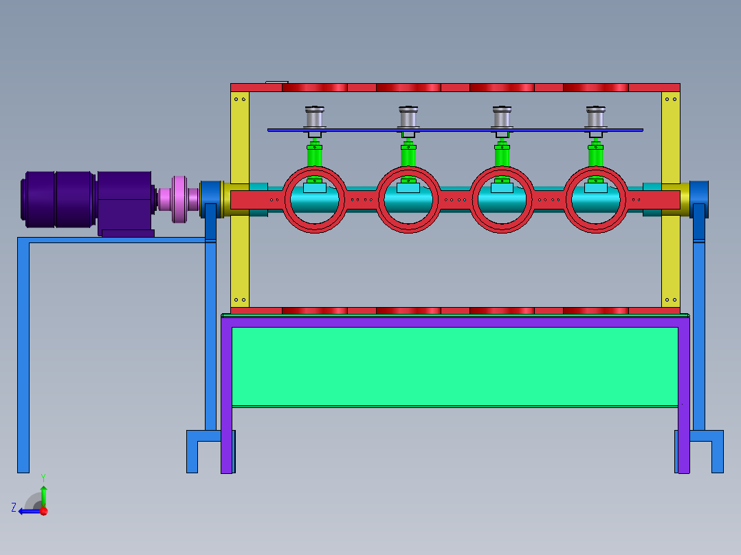 扎啤桶清洗设备设计【全套CAD及三维图===145306===600右视图