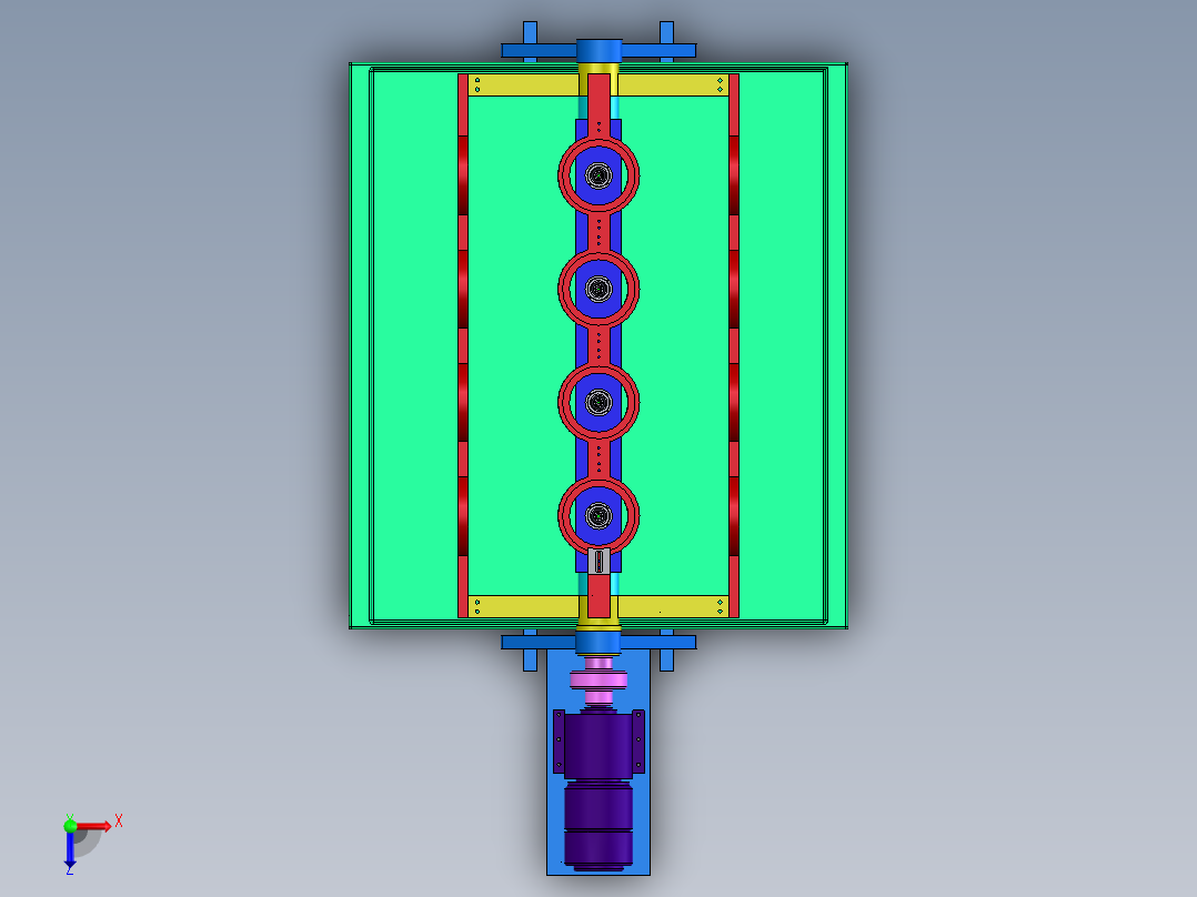 扎啤桶清洗设备设计【全套CAD及三维图===145306===600俯视图