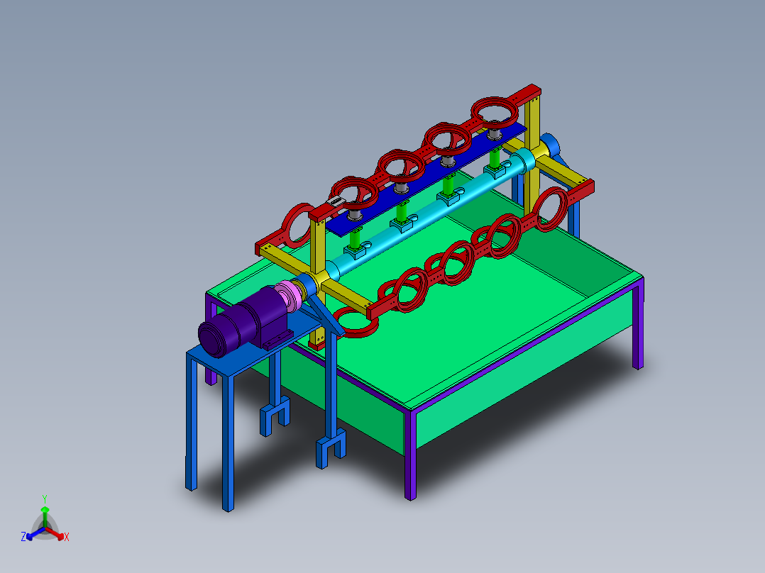 扎啤桶清洗设备设计【全套CAD及三维图===145306===600正等轴测图