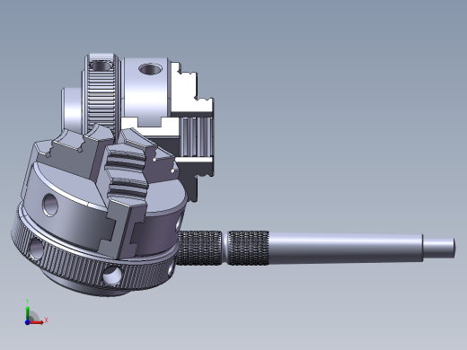 三爪卡盘SolidWorks前视缩略图