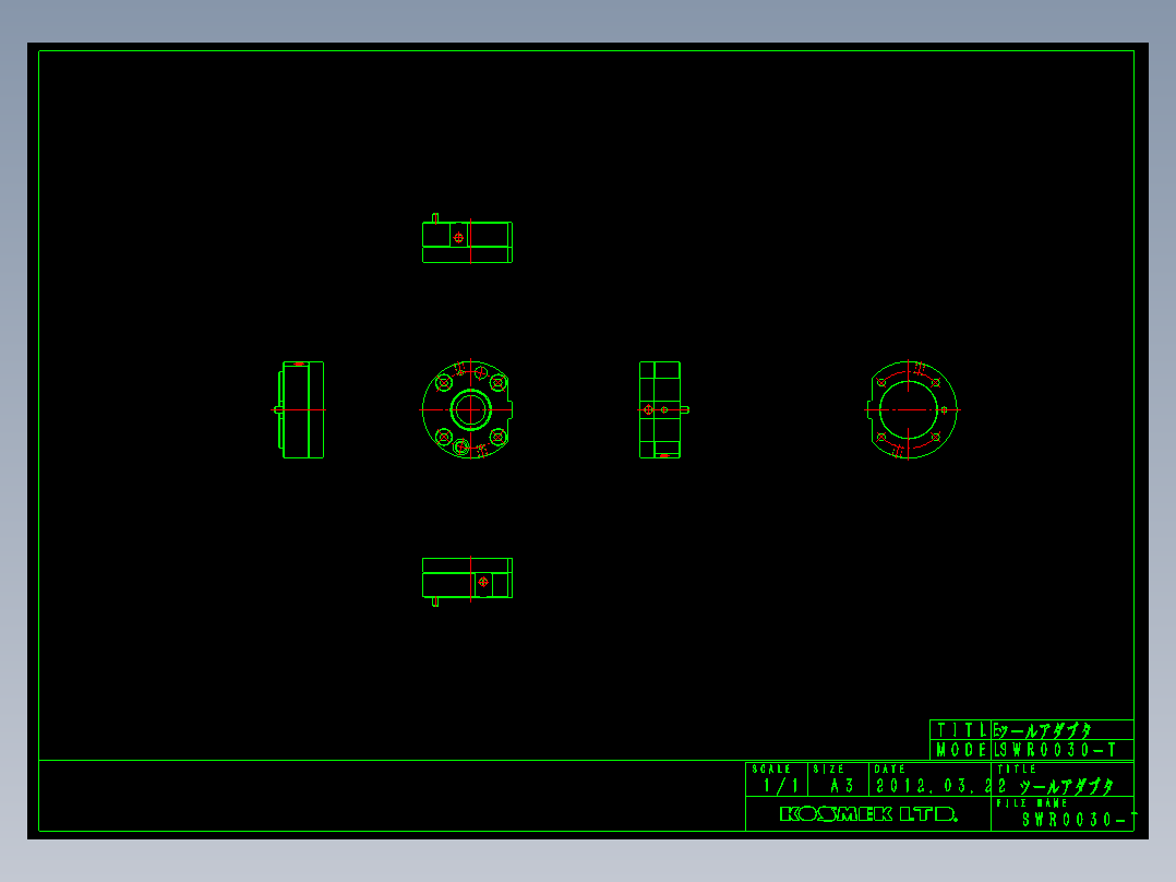 KOSMEKSWR0030-T多系列多零件图纸模型多系列多零件图纸模型