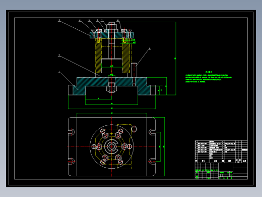 X轴丝杠螺母座工艺钻6-M8孔夹具设计（1100870）