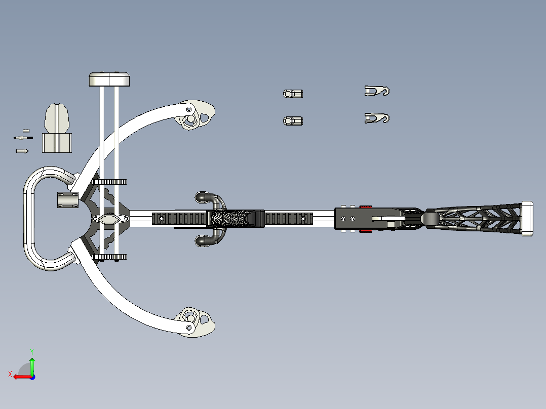 B53 High-Power 70 lbs compound crossbow 70磅 高威力复合弩 (铝材)后视图