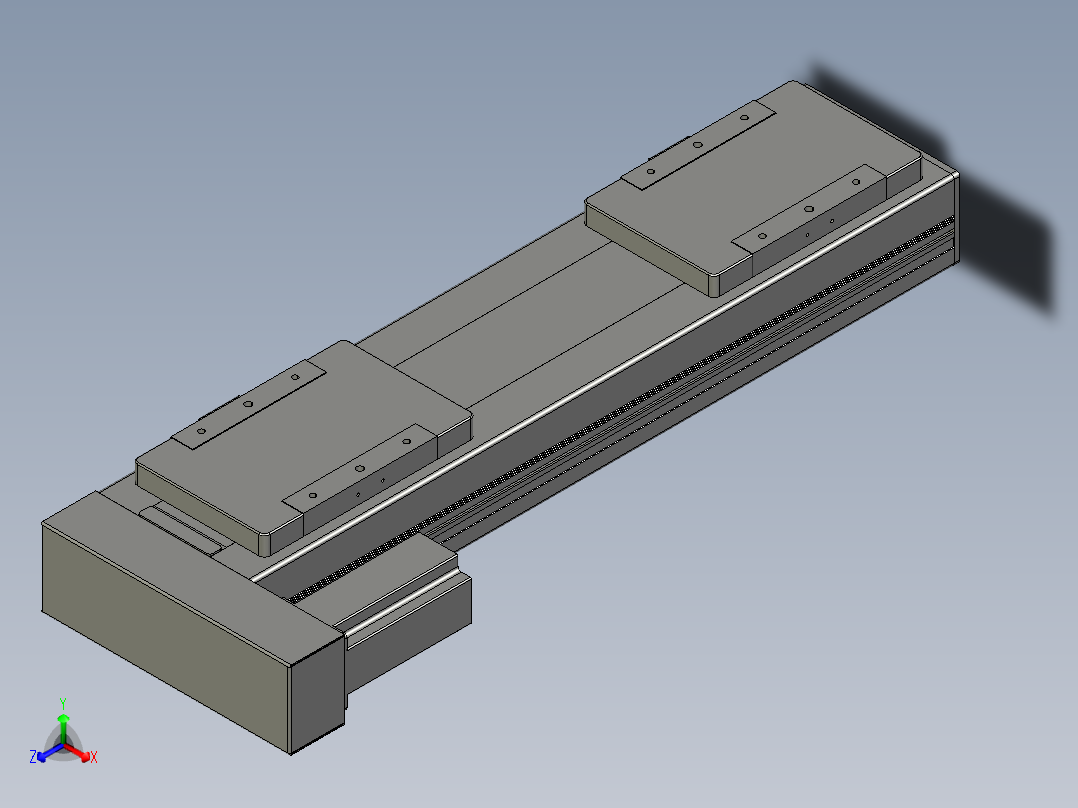 直线模组LHC14-S350-L设计图纸主视图
