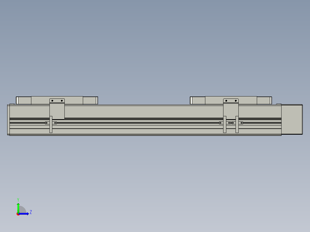直线模组LHC14-S350-L设计图纸左视图