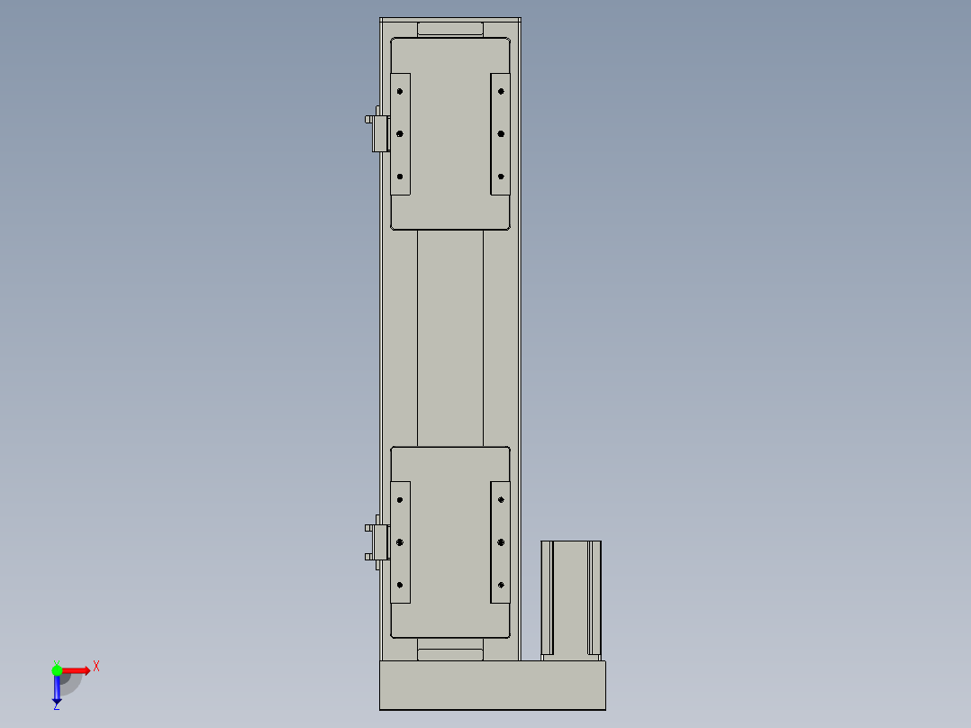 直线模组LHC14-S350-L设计图纸俯视图