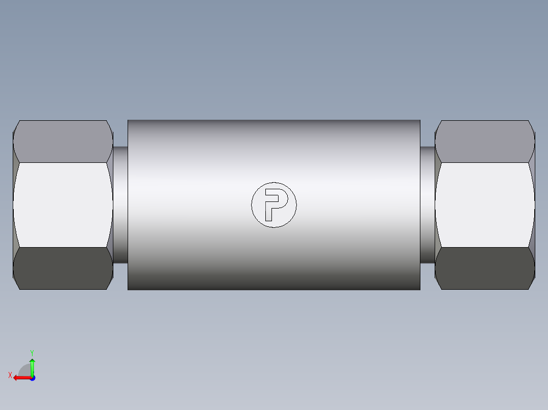 卡套式工业通用硬管接头EO_Weld_bulkhead_fitting_ESV16ZS71后视图