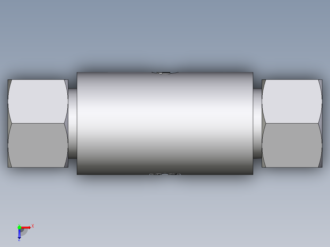 卡套式工业通用硬管接头EO_Weld_bulkhead_fitting_ESV16ZS71俯视图