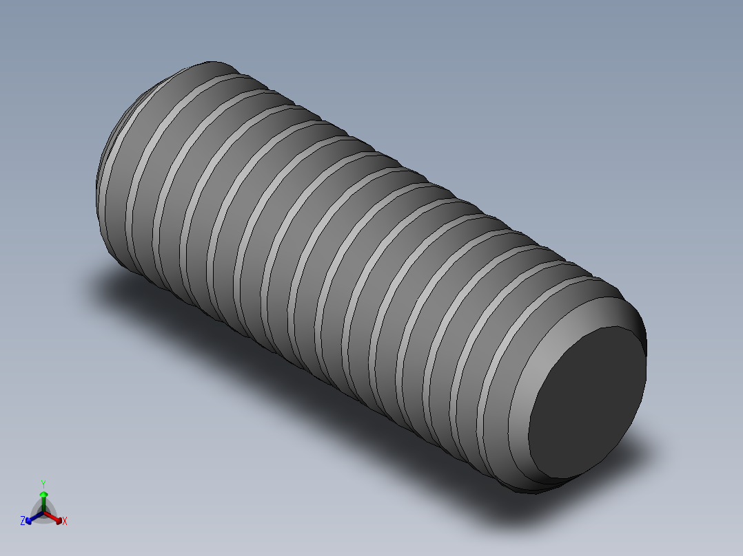 DIN 913-ISO 4026 固定螺钉-M3 L=8.SLDPRT正等轴测图