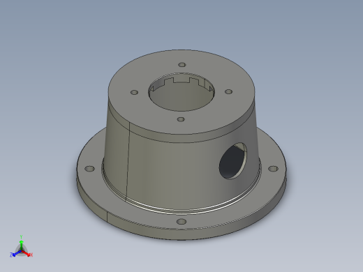 PK400铝合金钟形罩泵套钟罩正等轴测缩略图