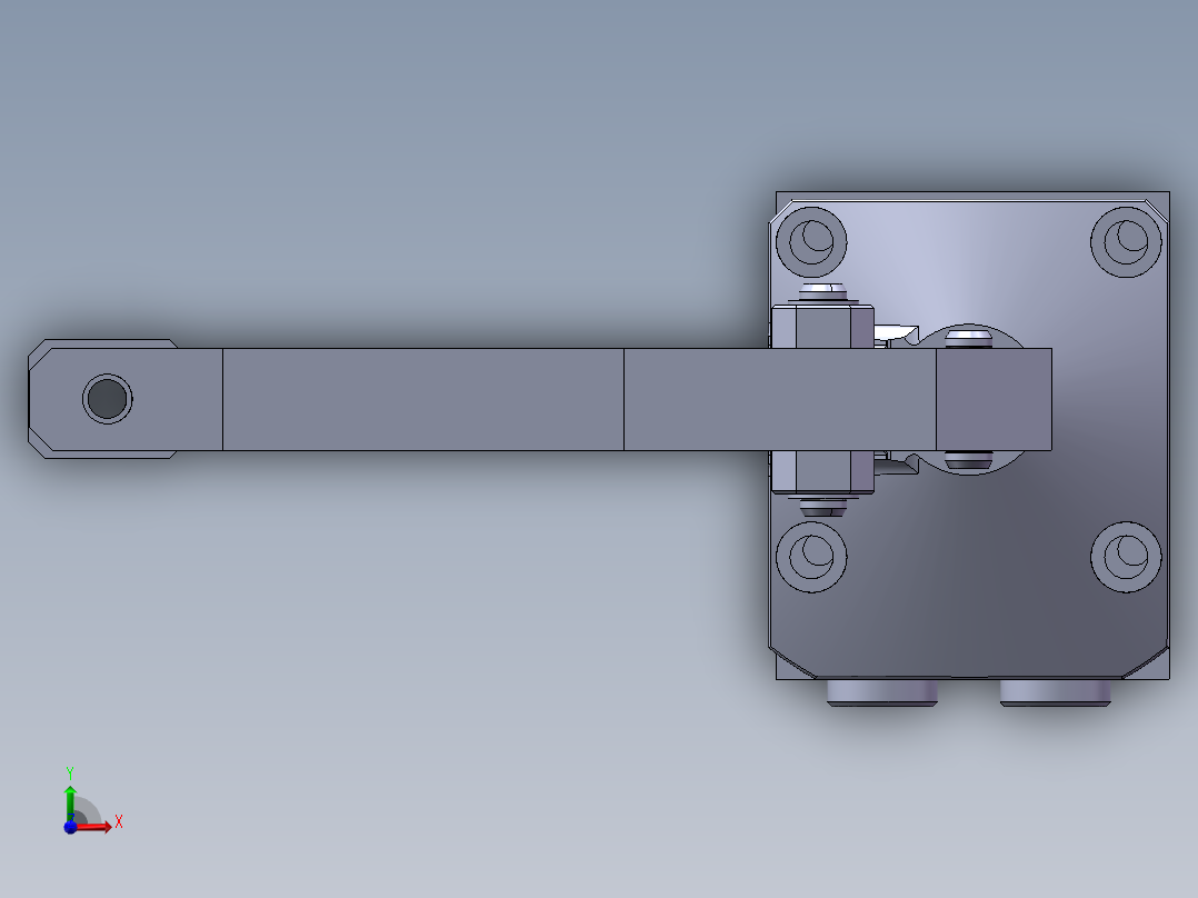 汽车桥壳零件液压镗铣一体夹具设计【含三维图】前视图