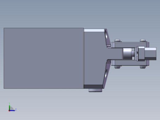 汽车桥壳零件液压镗铣一体夹具设计【含三维图】左视缩略图