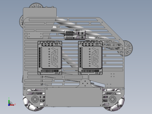 Atomic Gears 2018 Relic Recovery麦克纳姆轮车3D图纸 STP格式前视缩略图