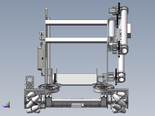 Atomic Gears 2018 Relic Recovery麦克纳姆轮车3D图纸 STP格式右视缩略图
