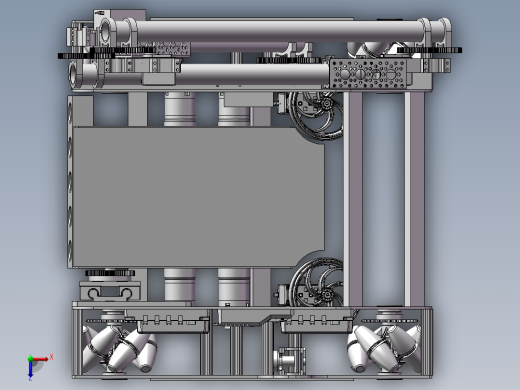 Atomic Gears 2018 Relic Recovery麦克纳姆轮车3D图纸 STP格式俯视缩略图