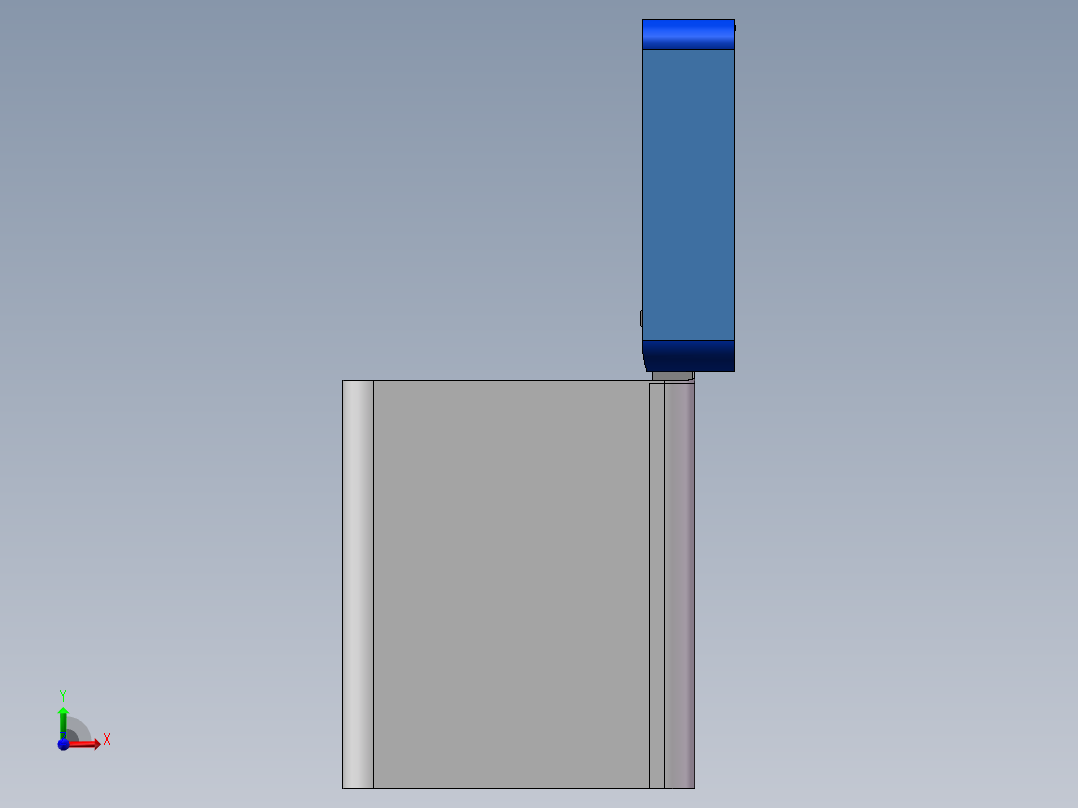零接触垃圾桶建模前视图