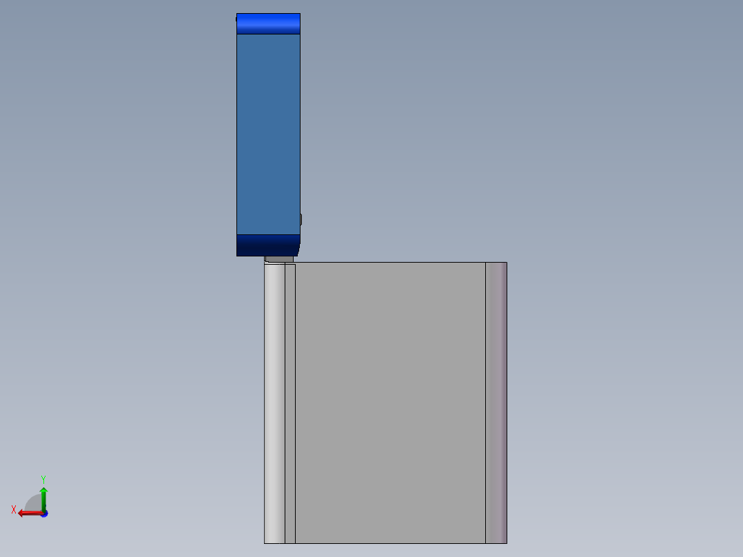 零接触垃圾桶建模后视图