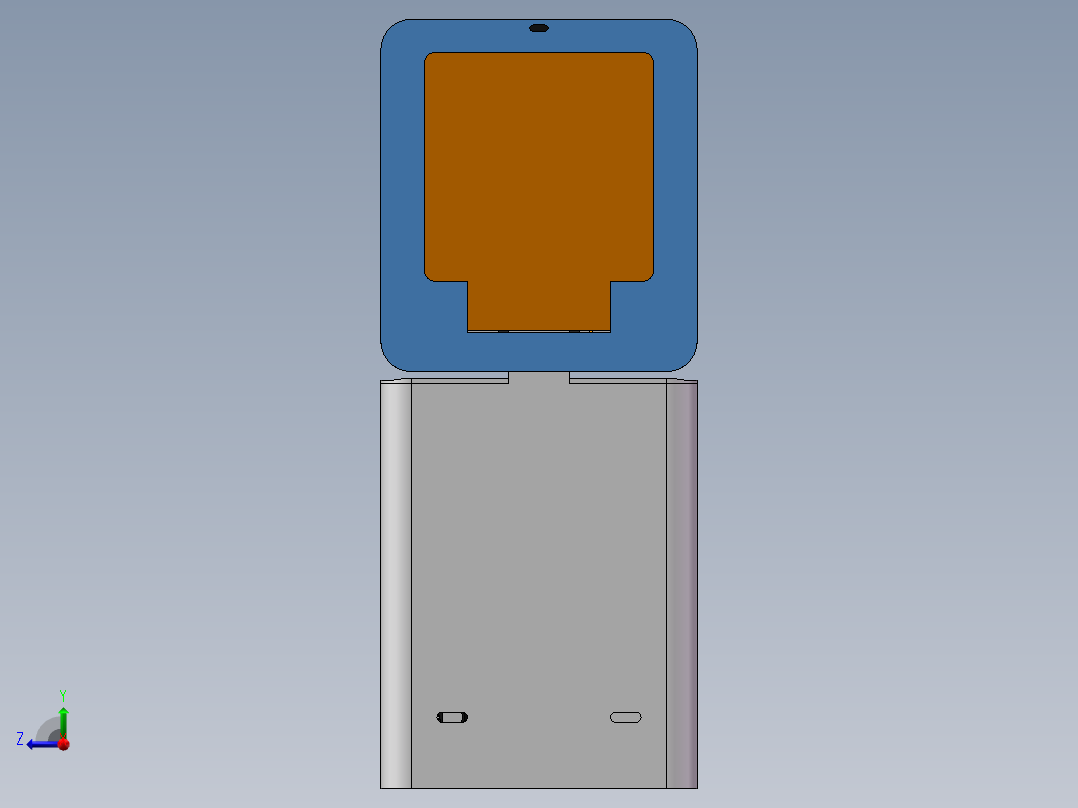 零接触垃圾桶建模右视图