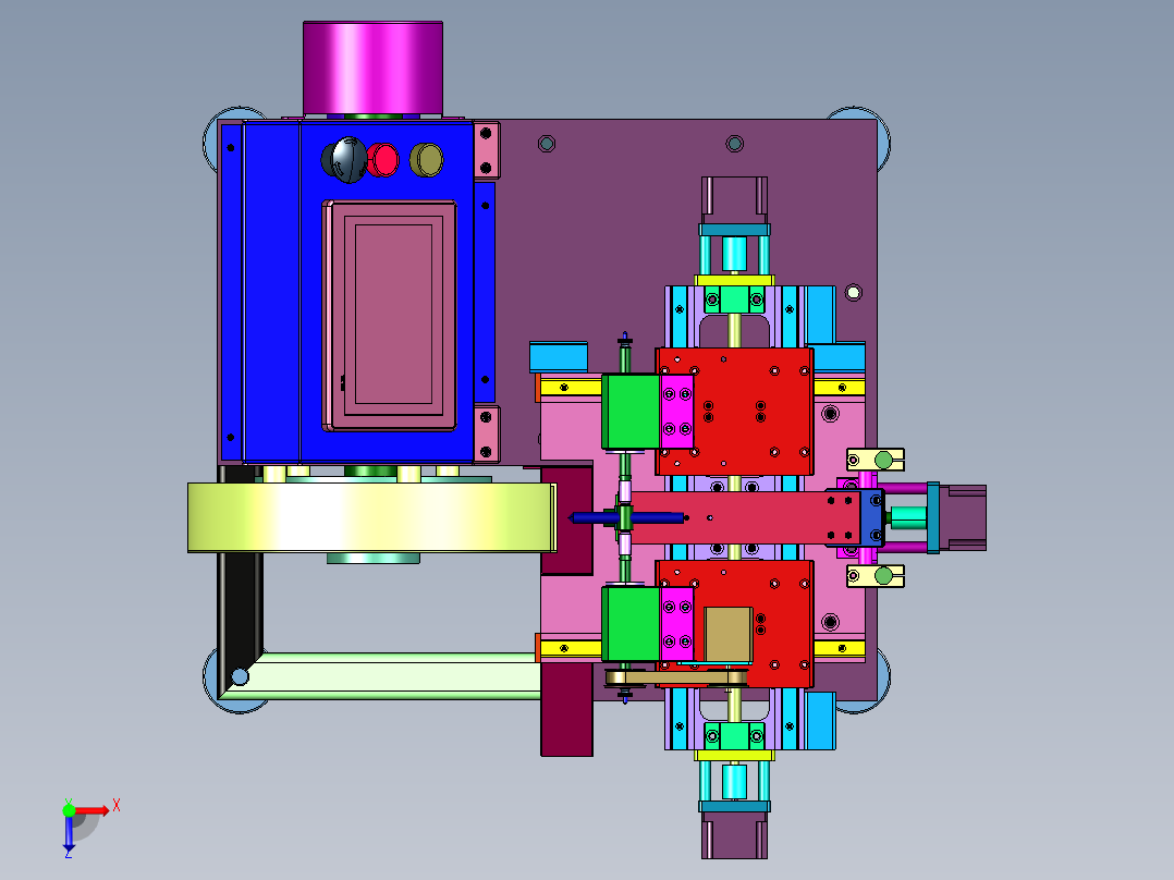 金刚笔自动修整的砂轮结构俯视图