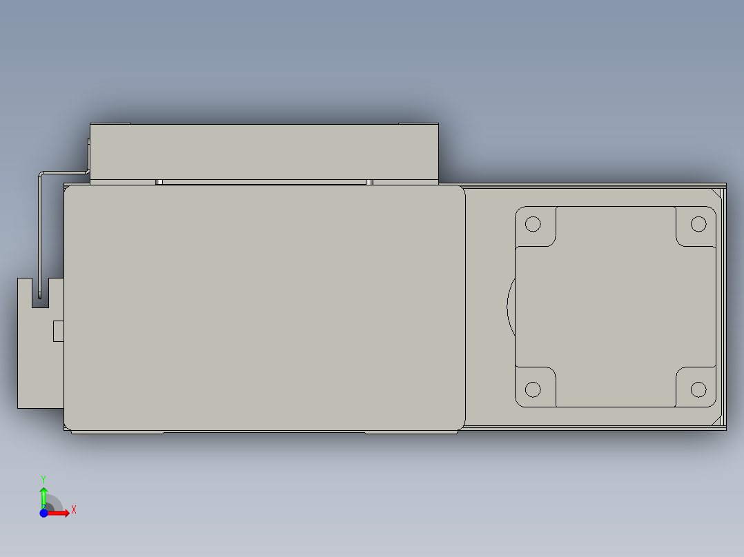 直线模组WG-LHC12-S650-R设计图纸前视图