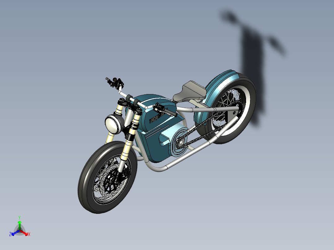 TorqueFreak 电动摩托车--stp主视图