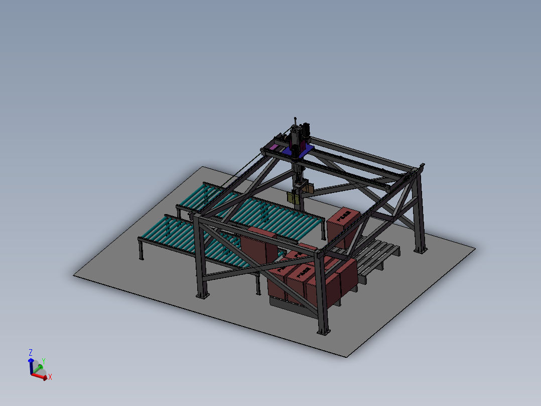 包装箱自动码垛衔架