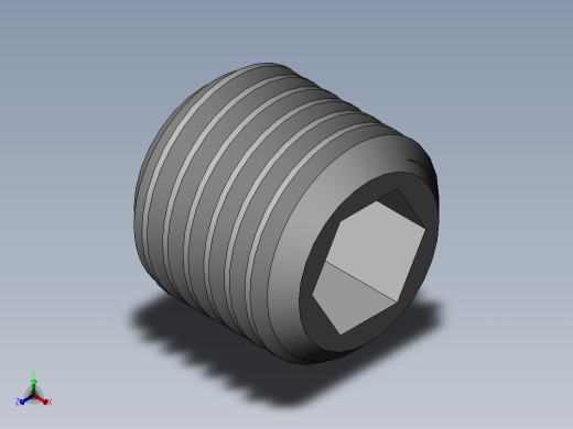 DIN 913-ISO 4026 固定螺钉-M22 L=20.SLDPRT正等轴测缩略图