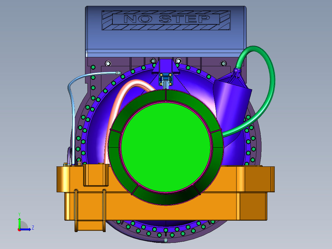 车载燃气涡轮引擎左视图